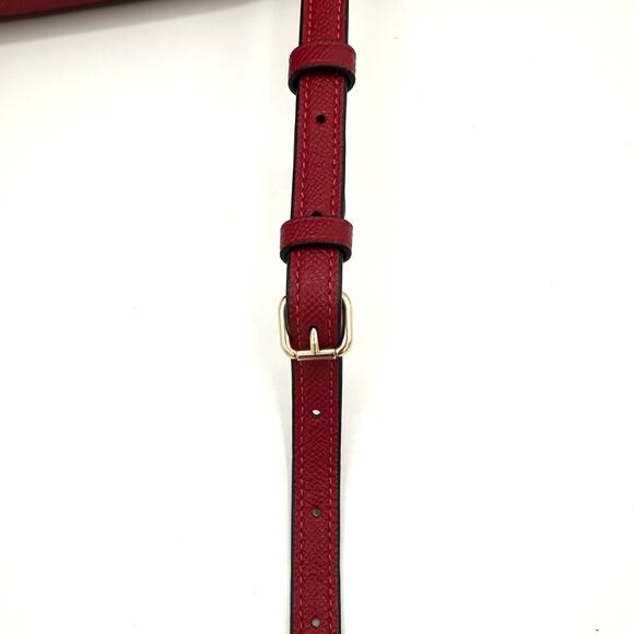 Coach Mini Rowan File Bag Crossbody Purse in 1941 Red Leather CE871 - Picture 5 of 9